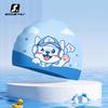 Cappellino da Nuoto in Silicone Cartoon per Bambini e Bambine con Protezione per le Orecchie per Capelli Lunghi Impermeabile Comodo Cappellino da Nuoto per Bambini