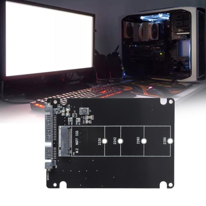 M.2 NGFF to SATA Adapter M.2 NGFF SSD to 2.5in SATA Converter Support 2230 2242 2260 2280 SSDs