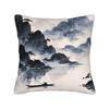Pillow Cover Chinese Ink Painting Kawaii Pillow Case For Sofa Bedroom Home Decor Pillowcases