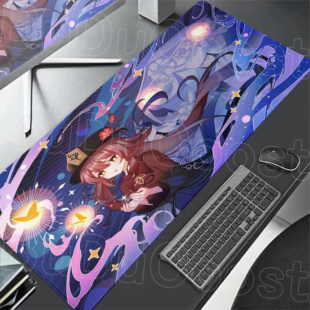 30x60cm Anime Gaming Mousepad HD Print Computer Speed Gamer Cabinet Deskmat 30x80cm Genshin Impact Hu Tao Kawaii Laptop Mice Mat
