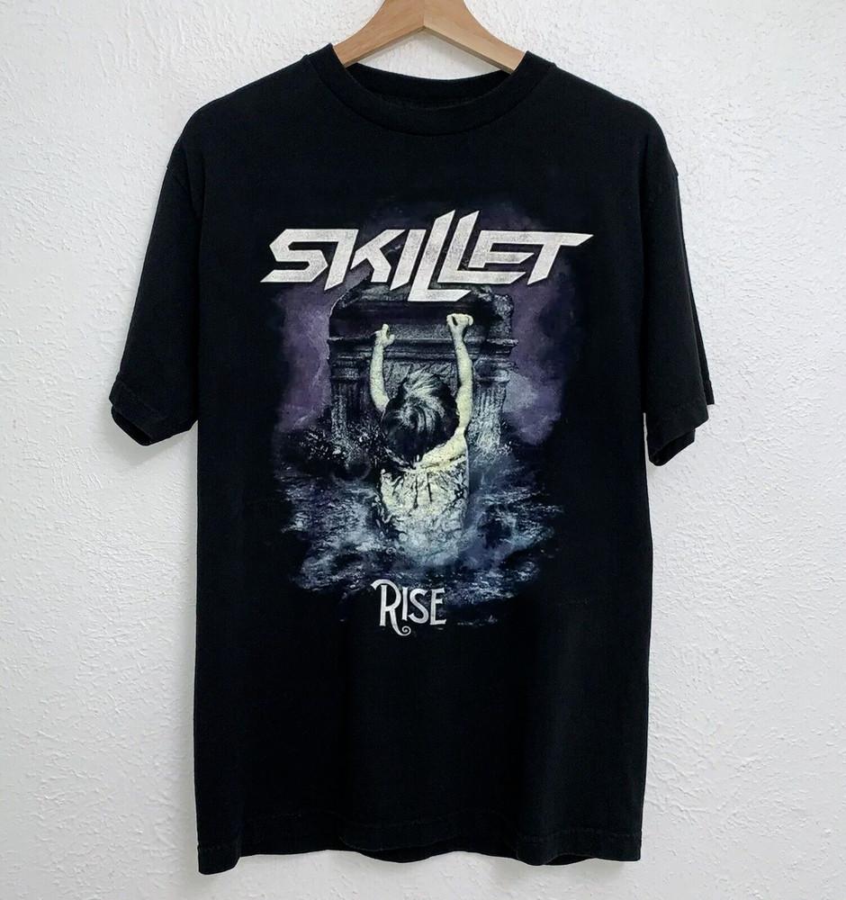 New Rare Skillet Band Rise heavy Cotton Black Unisex All Size Shirt AG256 Unisex T-Shirt S