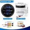 3 In 1 Digital 52mm Gauge with Alarm Water Temperature + Oil Pressure + Voltage Display Meter Sensor Kit For 12V24V Vehicle Boat