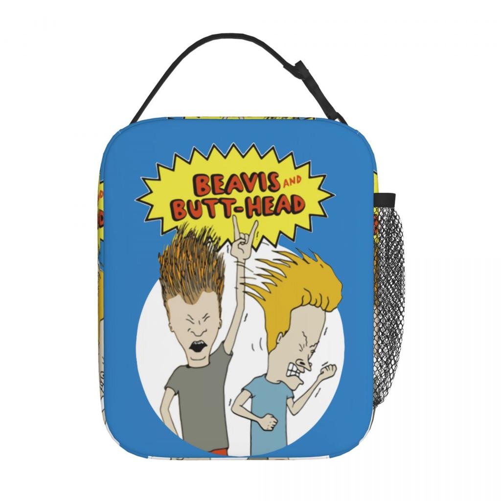 Beavis And Butthead Insulated Lunch Bags Large 90s Funny Music Cartoon BB Reusable Cooler Bag Tote Lunch Box