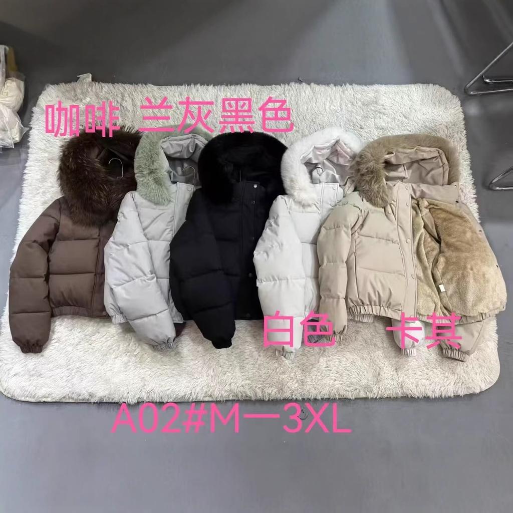 2025 foreign trade short cotton-padded clothing women's Hong Kong style winter Korean version thickened student cotton
