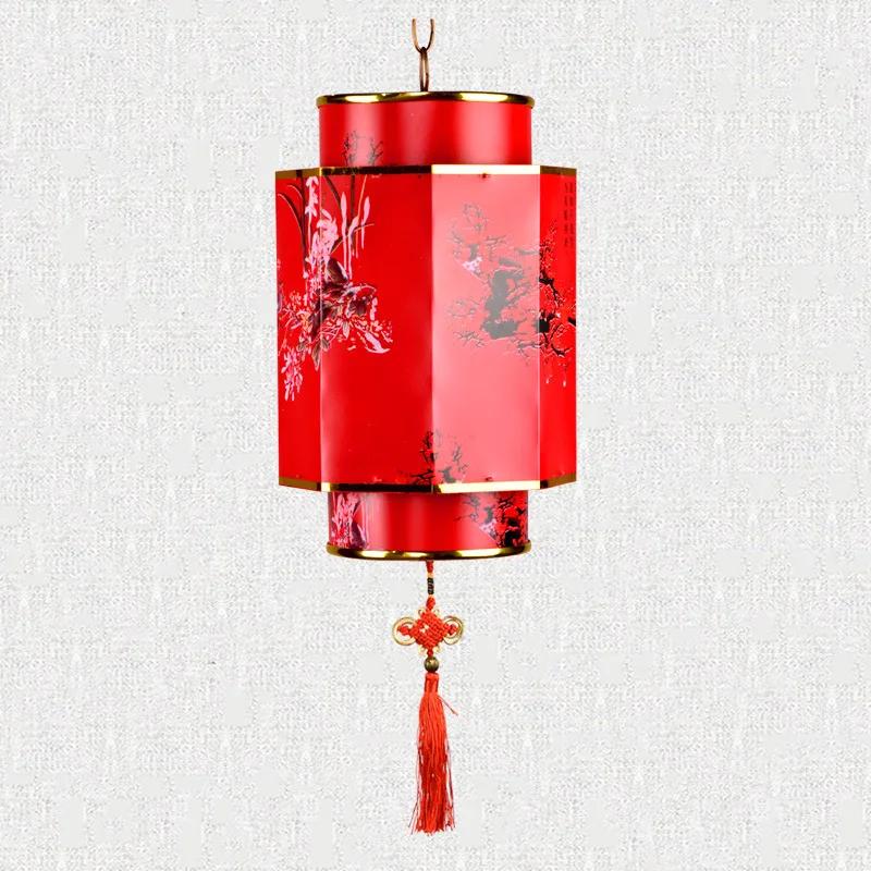Chinese Style Hanging Lanterns Lamp PVC Waterproof Antique Palace Lanterns Retro Chinese Red Lanterns Festival New Year Decor