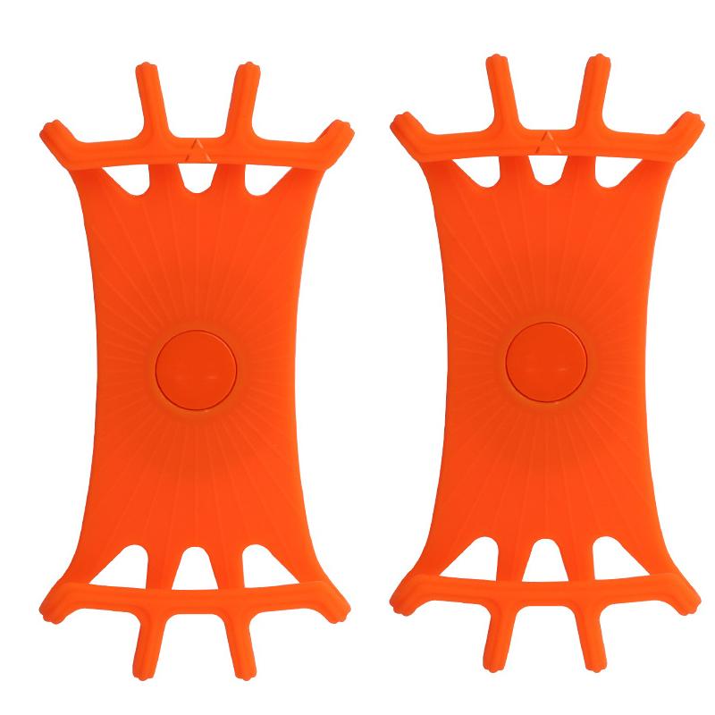 2PcsColorful Silicone Mobile Phone Holder Bicycle Motorcycle 360Degree Phone Holder Stand Anti-drop GPS Clip Bracket Accessories