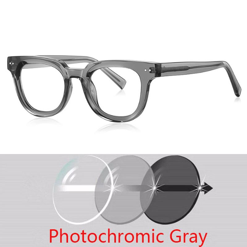 Retro Flat Top Glasses Acetate CP Core Minimalist Optical Frame Prescription Eyeglasses Simple Nail Design