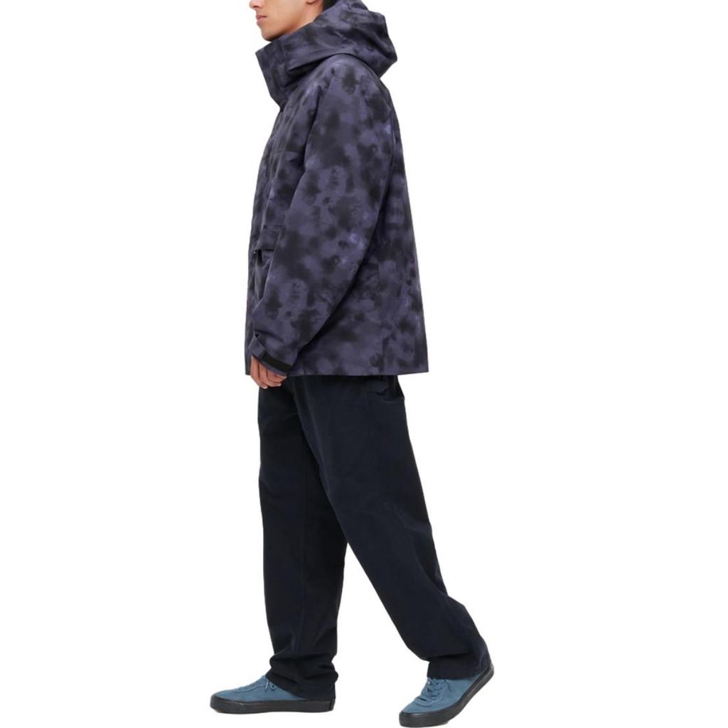 UNIQLO Full Print Hooded Cold Resistant Windproof Long Sleeve Soft Shell Jacket Men jackets Purple 456881-76