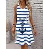 Summer Ladies 3D Printed Sleeveless Dress Fashion Versatile Trend Breathable Casual