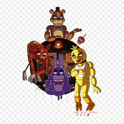 Bluzka Fnaf Allegro Five Nights At Freddy's Sister Location Five Nig Iron-on Transfers For Clothing Tshirt Bag Heat Transfer Stickers Iron On Patches