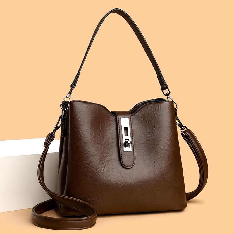 

Women Bag Versatile Casual Handbag Shoulder Messenger Bag Elegant Lady Bag Simple Exquisite Shoulder bucket Brand Crossbody Pack 23cm11cm20cm