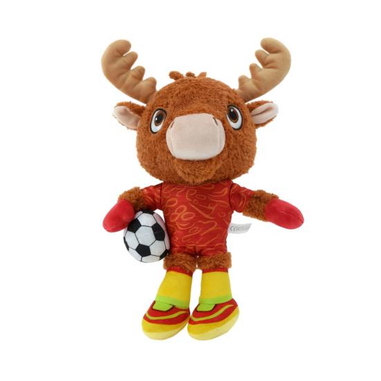 

Soccer Mascot Plush Doll, FIFA Memorabilia Plush for Fans, Cute Collectible Figures for Home Decor Travel Cheering, Souvenir Gift for Sports Lovers Moose