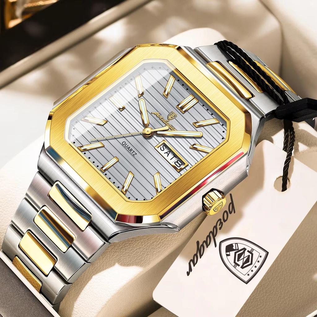 Fashion Men's Watch Waterproof Night Light Calendar Quartz Men's Watch Stainless Steel Luxury Business Men Watch