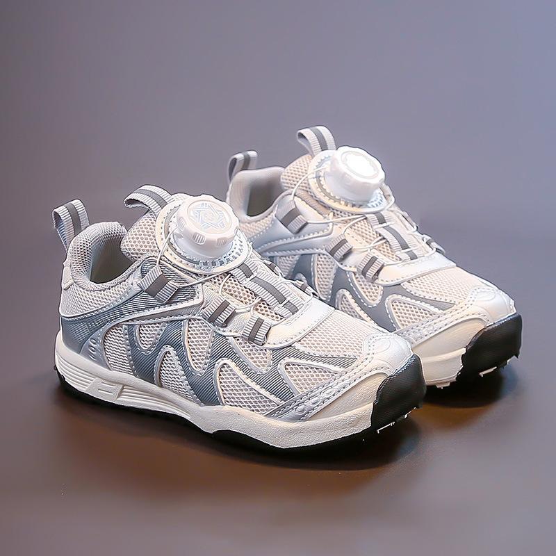 Girls' Sports Shoes 2025 New Autumn Children's Shoes Medium and Old Children's Rich Yellow Mesh Shoes Mesh Breathable Thin