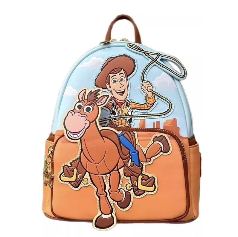 Kids Cartoon Villain Mini Backpack Floral Print Cute Small Rucksack Student School Bag