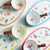 1 Set Floral Bowl Dish Ceramic Breakfast Plate Oatmeal Bowl for Kids Dessert Plate Milk Container with Handle