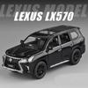 1/32 New Lexus LX570 Alloy Car Model Diecast Metal Toy Vehicles with Pull Back Sound Light 6 Open Doors for Kids Gift