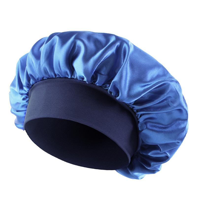 Children's satin nightcap, elastic wide-brimmed round hat, hair care headscarf hat, hot-selling spot TJM-301
