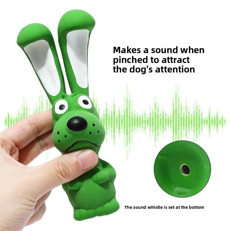 New Type of Pet Latex Toy: Long-eared Rabbit Animal Teeth Grinding and Cleaning Natural Latex Sound-making Toy
