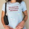 Funny Lesbian Pride Baby Tee Gay Little Girlfriend Graphic Shirt Cute LGBTQ Y2K