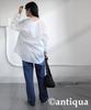 antiqua City Print Long One Size White Women's Shirt, Sleeve, 100% Cotton, ZE-01109, 03,