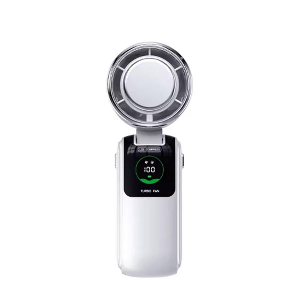 100 Speed Infinitely Mini Handheld Fan LED Display Powerful Turbo Fan  Cooling Fan