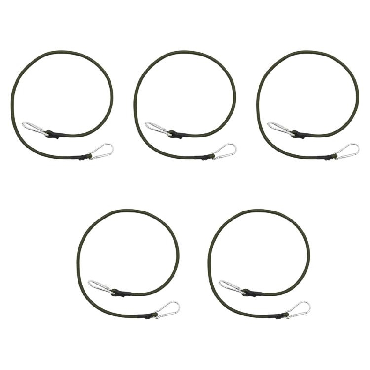 5Pcs Bungee Cords with Carabiner Clip Bungee Rope Elastics Rope Cord Multipurpose Bungee Strap for Car Bicycles Securing