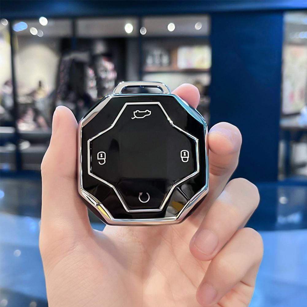 

1 шт. чехол для автомобильного ключа мягкий TPU 4 кнопки пульт дистанционного управления защитный чехол прочные аксессуары для Chery Jetour T2 Traveler 2025 2024 чёрный