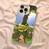 Curious G-George Monkey Phone Case For iPhone 17 Air 16 15 14 11 12 13 Pro Max Plus X XR XS Colored Silver Hard Cover