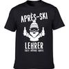 Lustige Après-Ski Lehrer Ski Grafik T-Shirts Herren Damenmode Lässiges T-Shirt 100% Baumwolle Lockeres Übergroßes T-Shirt