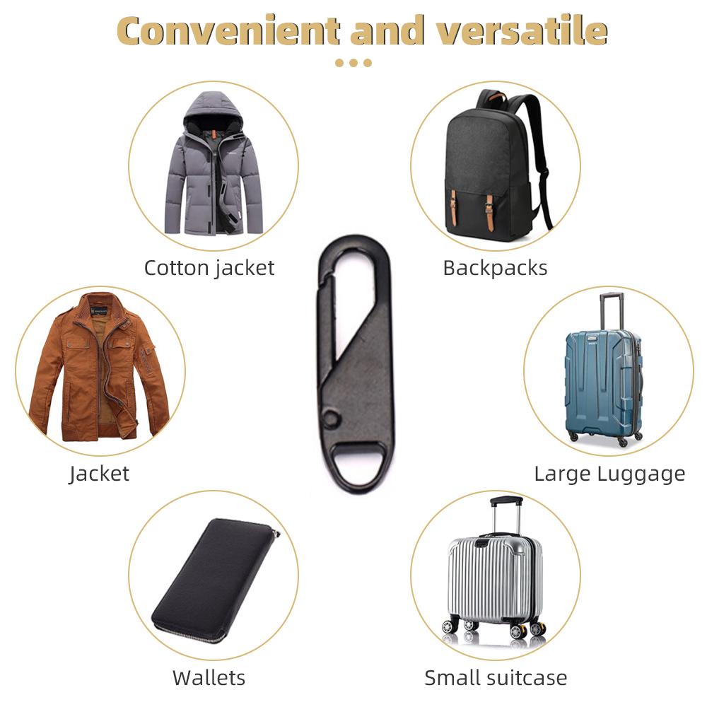 5/10/20 Pcs Fashion Universal Zipper Puller Slider Instant Sewing Zippers Head Repair Kit Replacement Broken Buckle Bag Suitcase