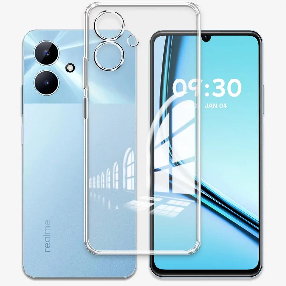 For Realme Note 60 Case Clear Silicone Soft Phone Case For Realme Note 50 RMX3834 Clear Shockproof Cover Realme RMX3933 Coque