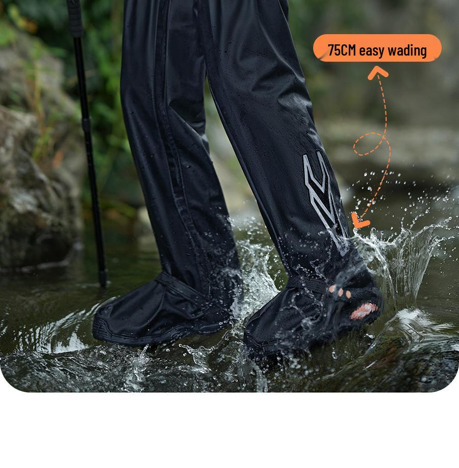 Copriscarpe da Pioggia Impermeabili Antiscivolo - Resistenti all'Usura, Protezione Sopra il Ginocchio per Uomo e Donna, Ideali per Ciclismo all'Aperto e Attività Marine.