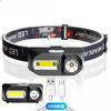 Usb Charging Headlight Cob Outdoor Emergency Headlight 18650 Battery Multi Functional Lighting