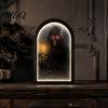 Specchio LED per Festa di Halloween Specchio Fantasma Luminoso Luce USB Fantasmi Spaventosi Spettrali Ologramma Illusione Fluttuante Scherzo Decorazione Casa Infestata
