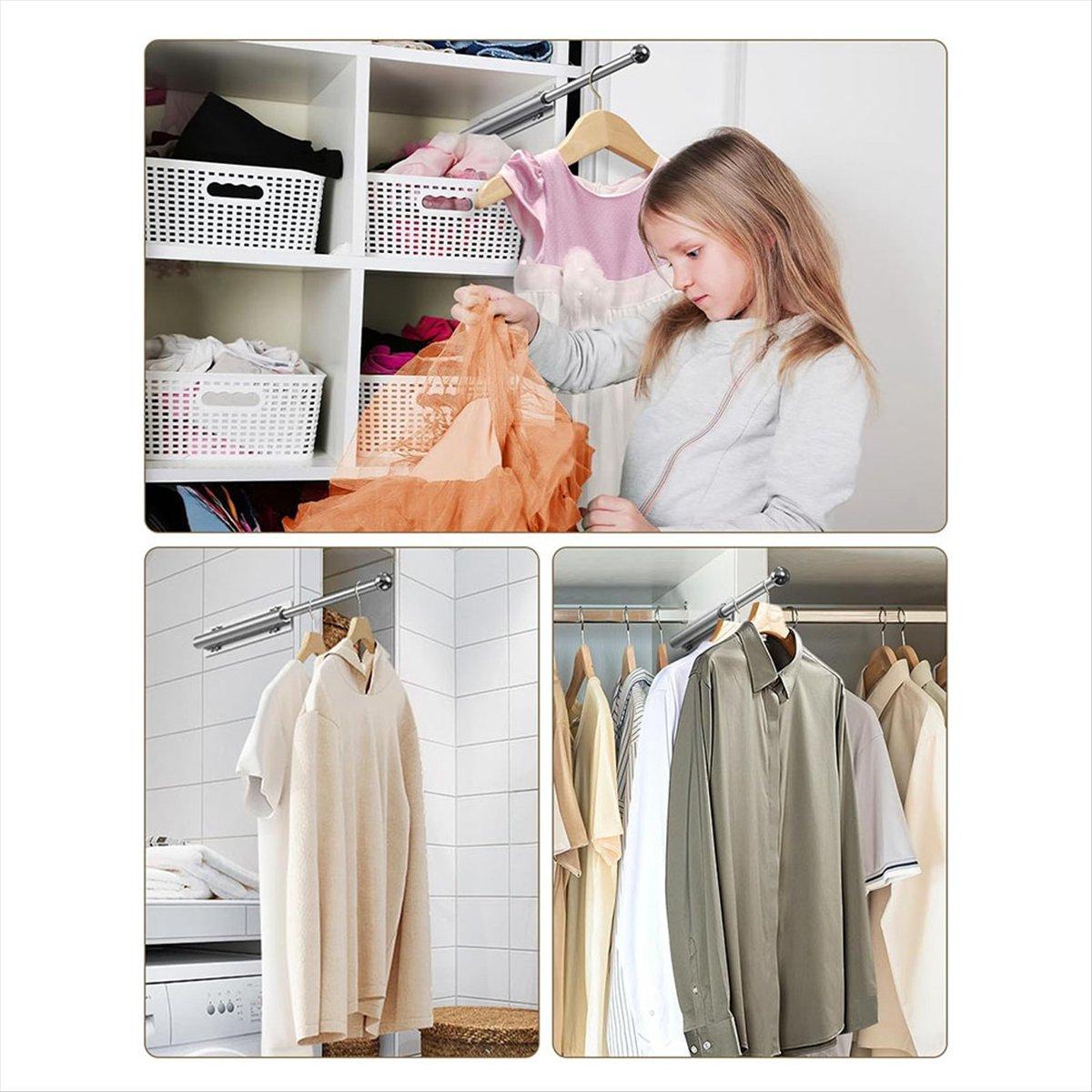 

BHBL 12 Inch Valet Rod for Closets Pull Out Closet Valet Rod Slide Out with 4 Hooks Pull Out Clothes Hanger Closet China Mainland
