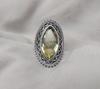 Lemon Quartz Ring: 925 Sterling Silver, Minimalist Boho Jewelry