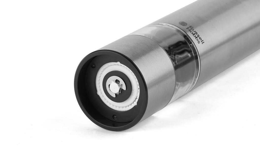 RUSSELL HOBBS Mini Elektrische Salz- und Pfeffermühle, 7935JP, Einstellbare Mahlstärke, für Steinsalz, Pfeffer und Gewürze