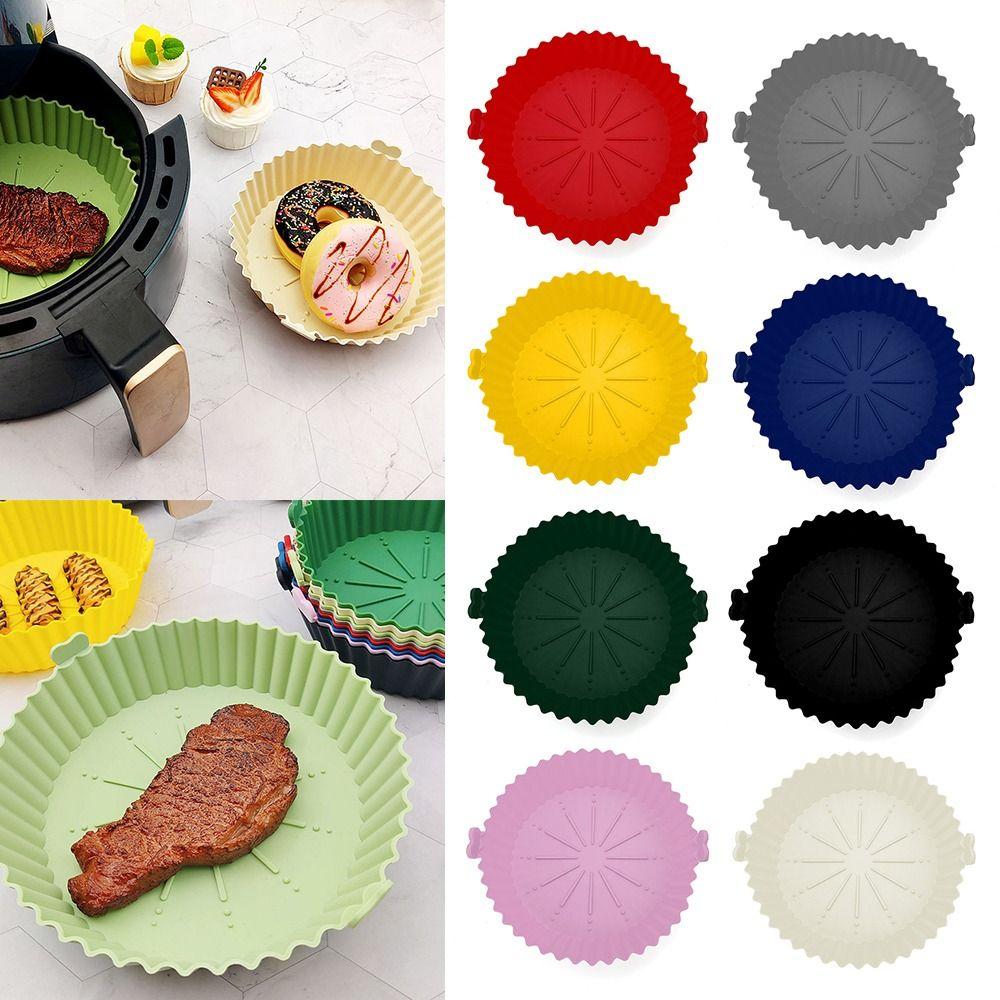 

Аксессуары для AirFryer, тарелка для пиццы, круглая силиконовая кастрюля, сменные вкладыши для корзины для выпечки в фритюрнице