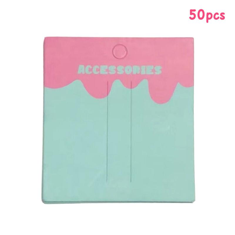 50 ks barevná závěsná spona do vlasů Papírové karty Vlásenka Držák štítků Diy Display Kartonové doplňky do vlasů Balení štítků