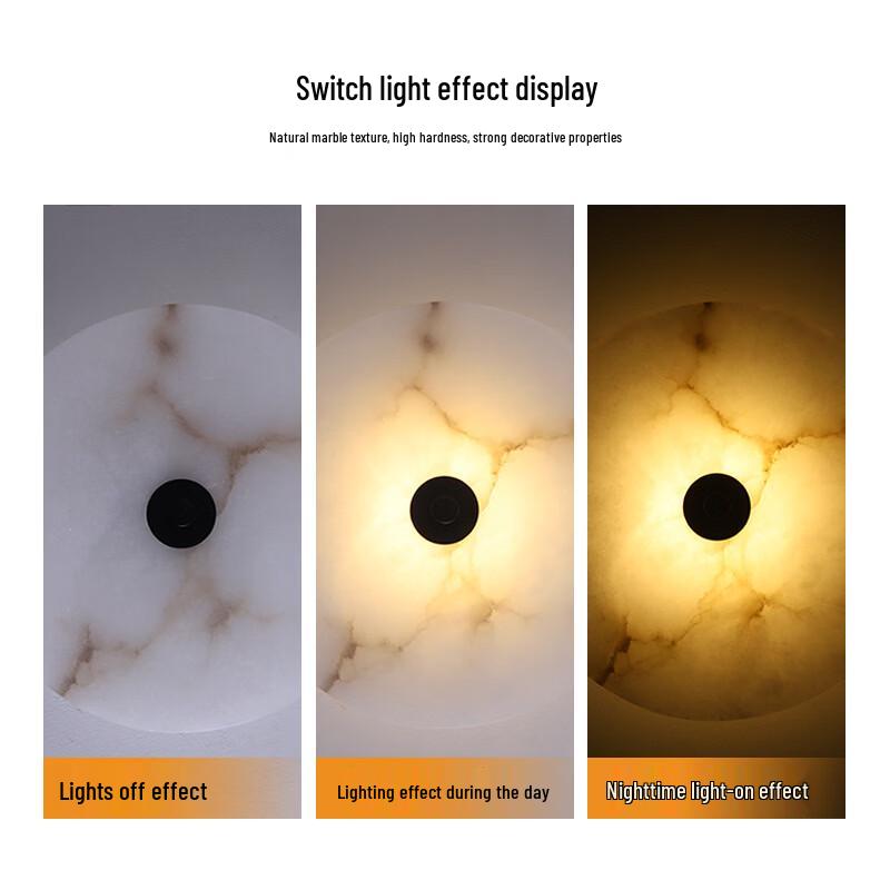 Modern Round Marble Wall Lamp