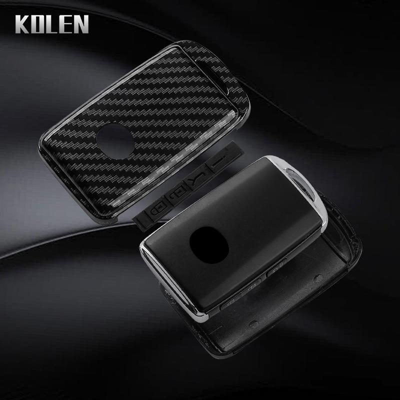 ABS Carbon Fiber Style Car Key Case Cover For Mazda 3 Alexa CX30 CX-4 CX5 CX-5 CX8 CX-8 CX-30 CX9 CX-9 Protected Fob Accessories