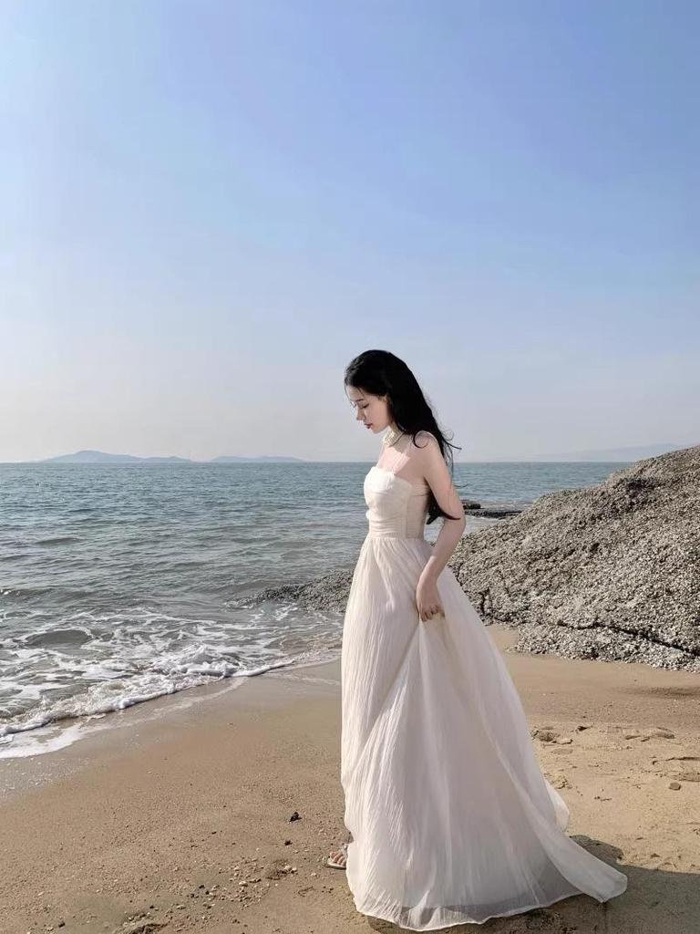 Chiffon Mesh Slim Waist Suspender Long Skirt - 2024 Style Women's Fashion