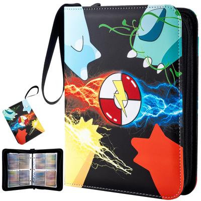 Trading Card File Card Binder Card File 4 Pocket Binder Can Hold 400 Cards Popular for Storing Trading Cards and Card Games Present Birthday/New