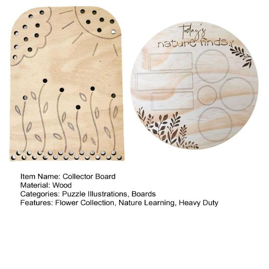 2Pcs Flower Leaf Collector Board DIY Plant Floral Arrangement Collection Display Wooden Plate Decoration Kids Adults Birthday Christmas Gift