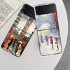 Artist London Painting Oil Painting Case For Samsung Z Flip 6 5G Galaxy Z Flip 5 4 3 5G Black Hard Cell Phone Cover Luxury PC Sh
