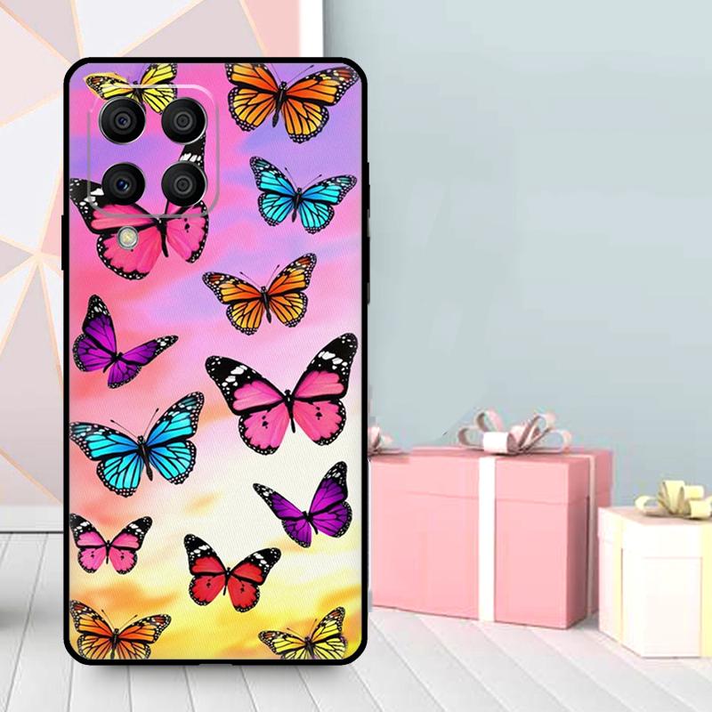 Butterfly Flower Case For Samsung Galaxy M35 M56 M12 M06 M32 M52 M55 M15 M11 M13 M14 M16 M36 M31 M53 M34 M54