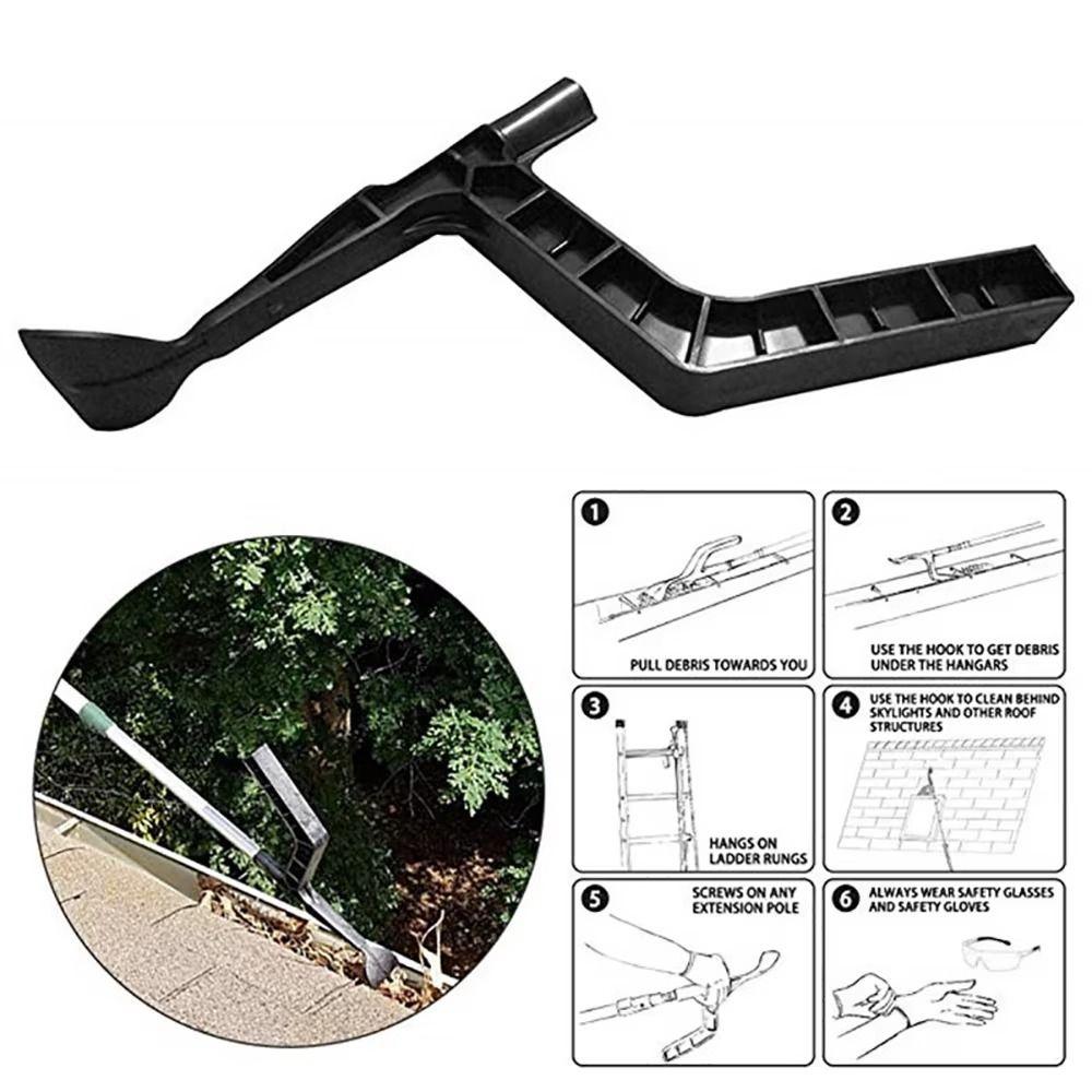 Splicing Pole Gutter Cleaner Leaf Roofing Detachable Guard  Pull Debris Under Gutter Hangers