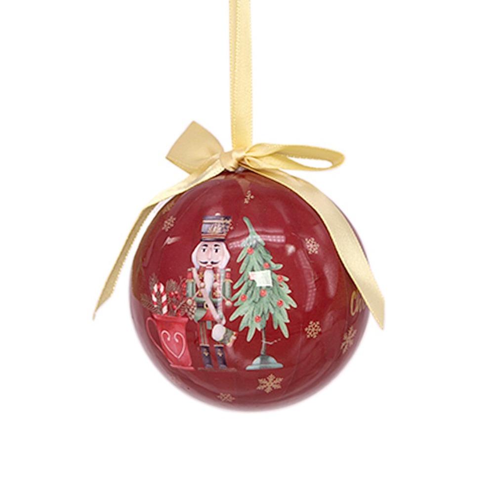 2pcs 8cm Christmas Tree Pendant Delicate Hanging Ornament Crafts Christmas Ball Window