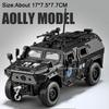 1:32 DongFeng MengShi Pantserwagen Model Speelgoed Metaal Diecast Off-road Voertuig Deuren Openen Pull Back Geluid Licht Decoratie Modellen